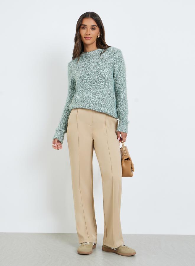 Styli Women Textured Knit Sweater - Image 1